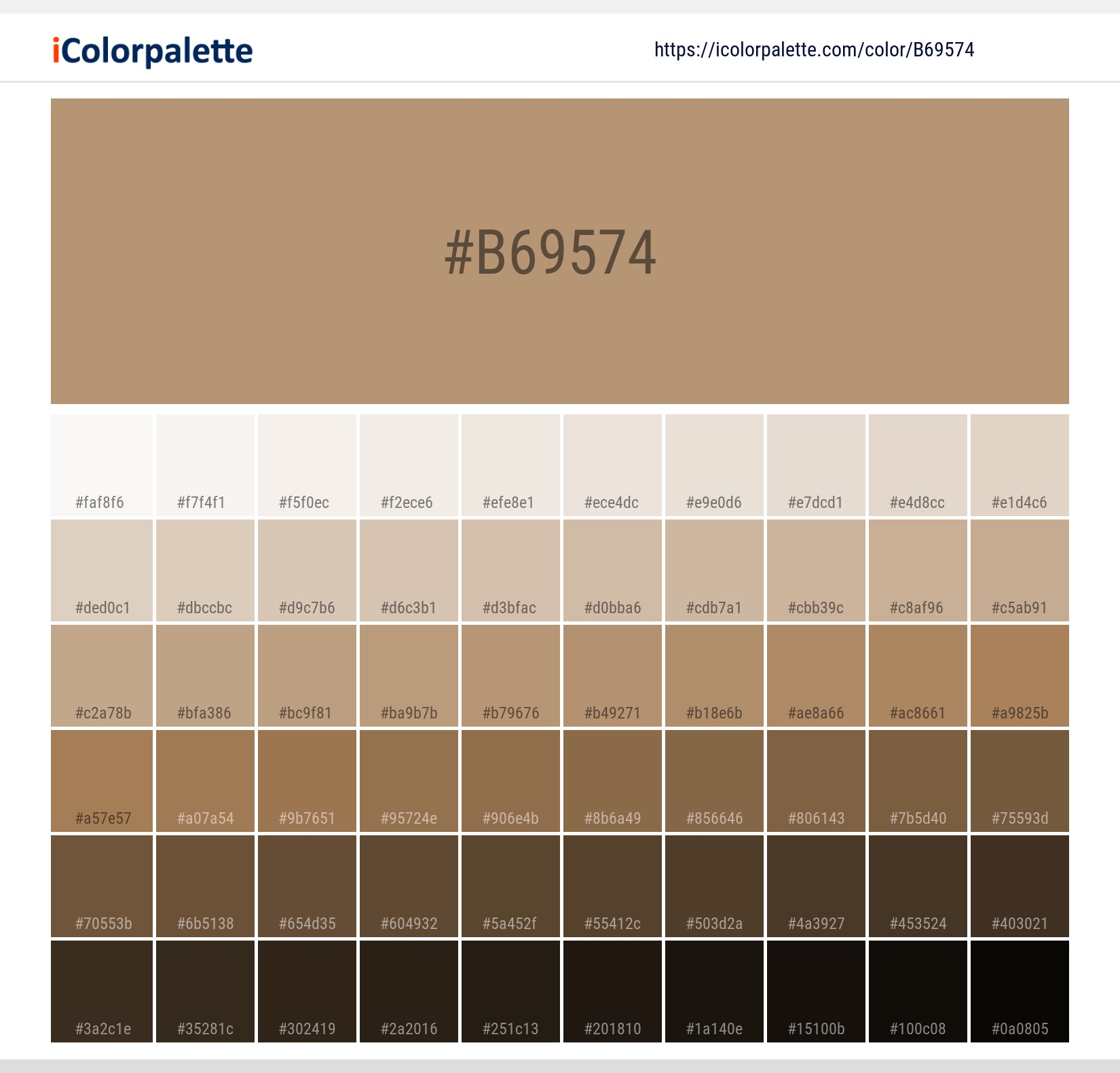 Pantone 16 1334 Tcx Tan Color Hex Color Code B69574 Information Hsl Rgb Pantone