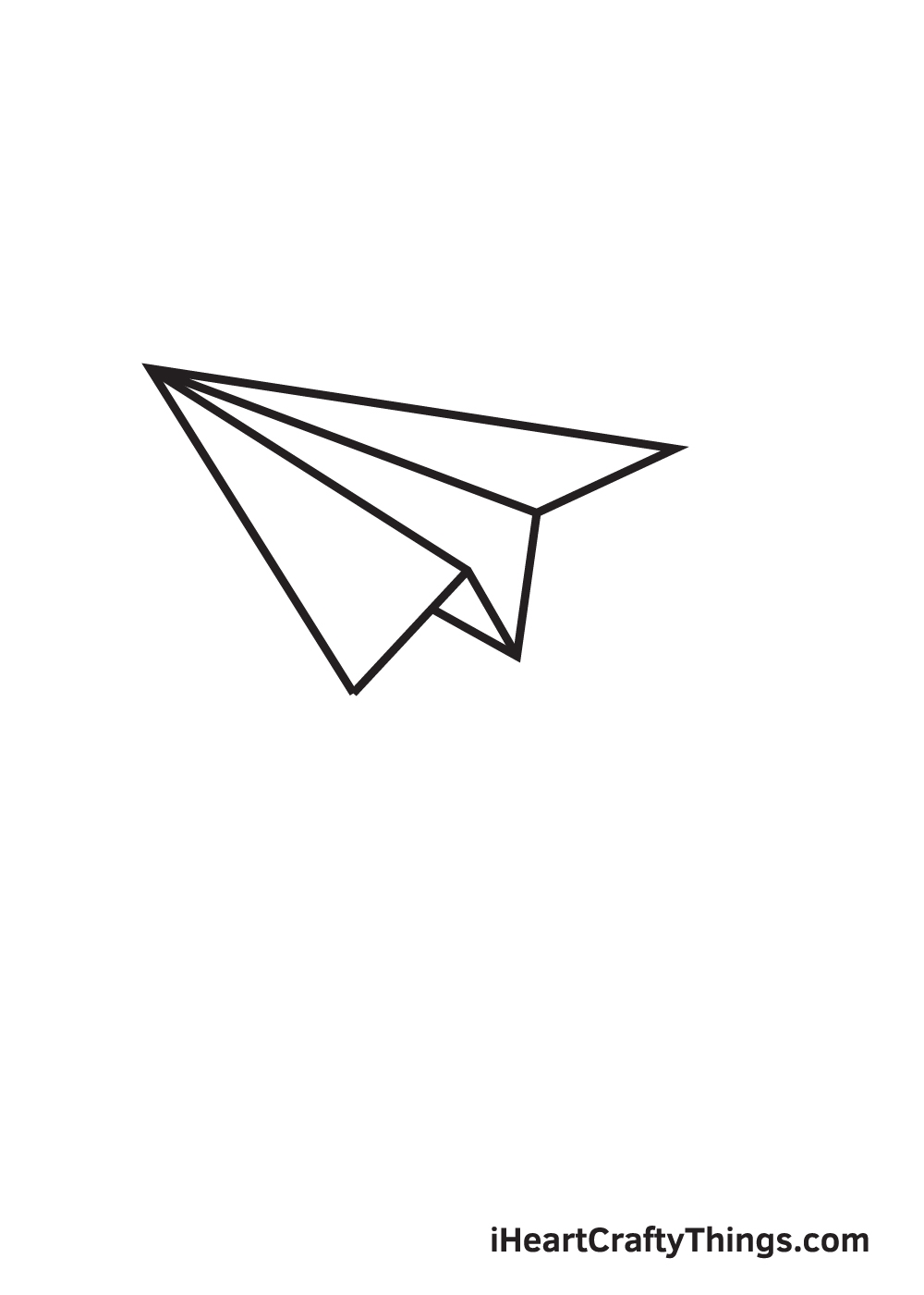 Paper Airplane Drawing How To Draw A Paper Airplane Step By Step