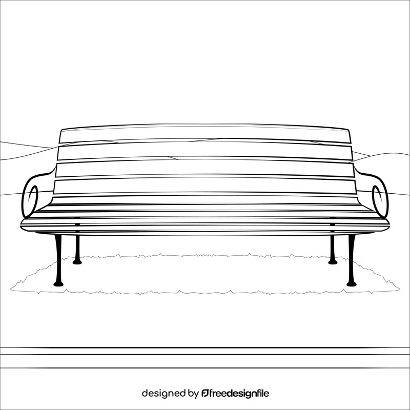 Park Bench Drawing Black And White Vector Free Download
