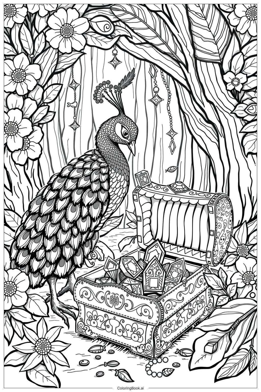 free coloring pages peacock