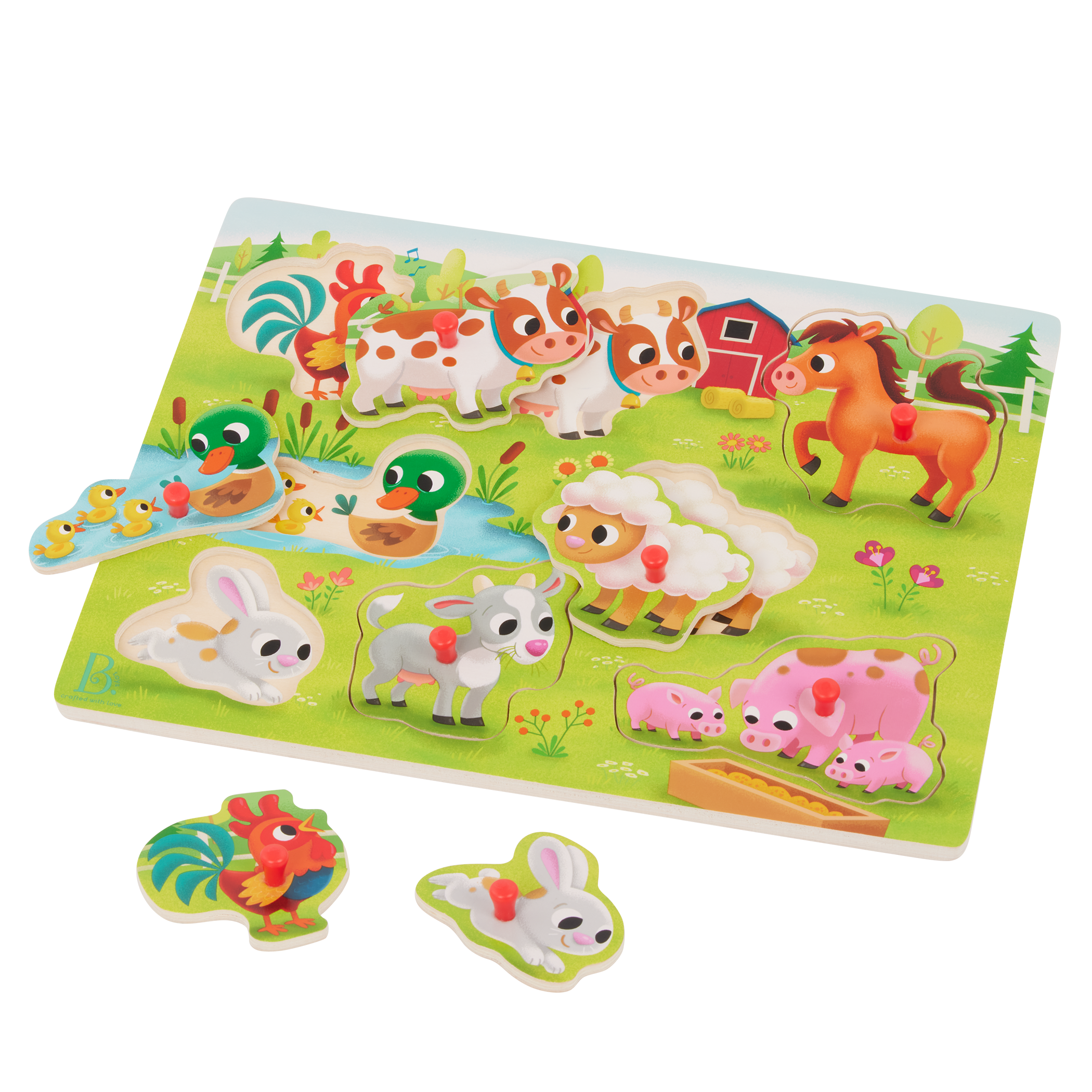 Farm Animal Peg Puzzles