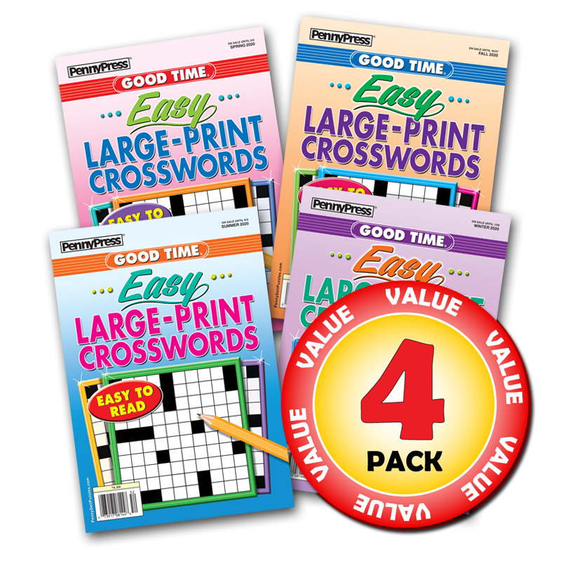 Penny Dell Easy as Pie Large Print Crosswords 4 pk Puzzle Books Walmart