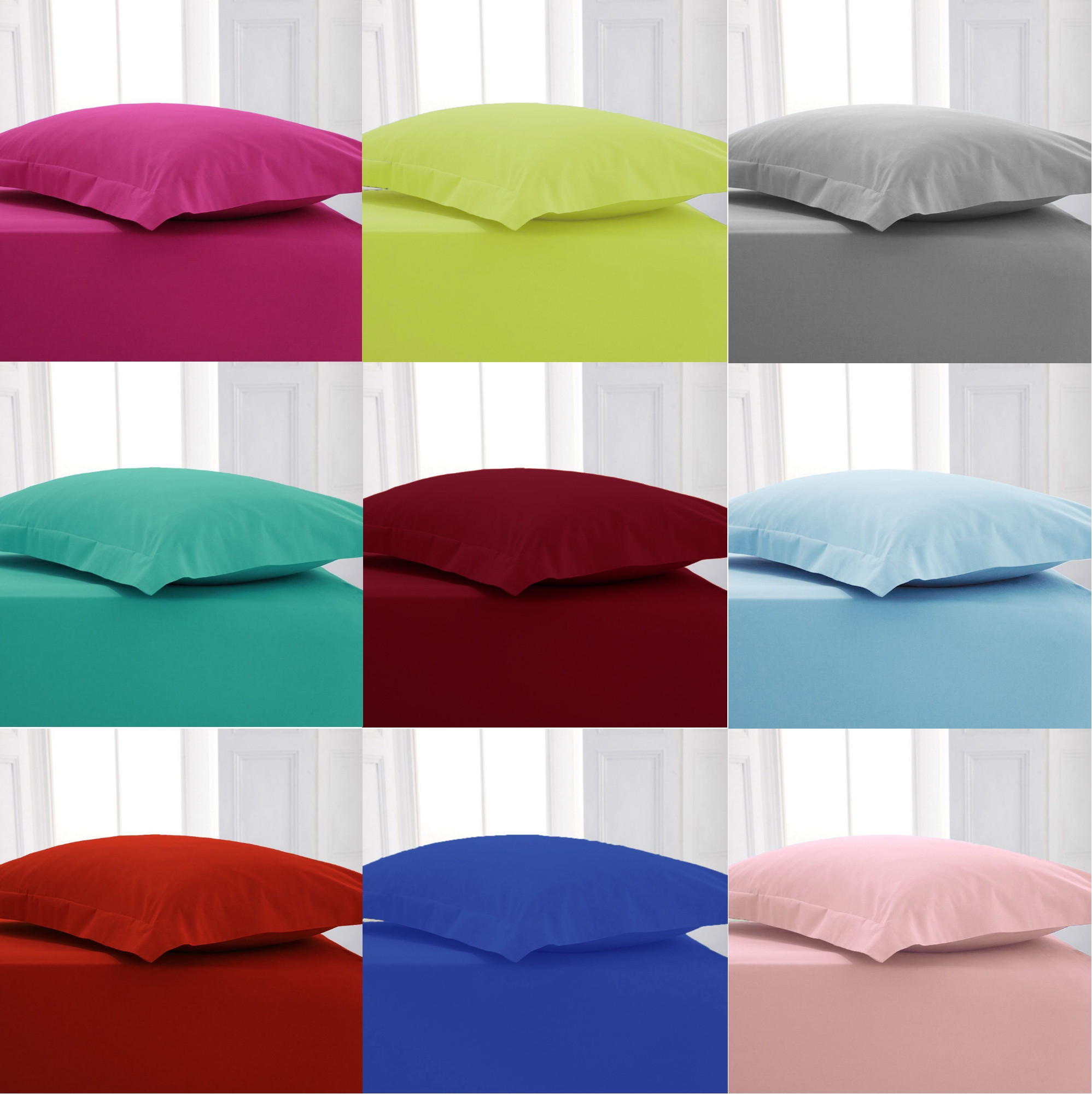 Percale Fitted Bed Sheets Hotel Quality Bed Linen All Sizes Colors EBay UK