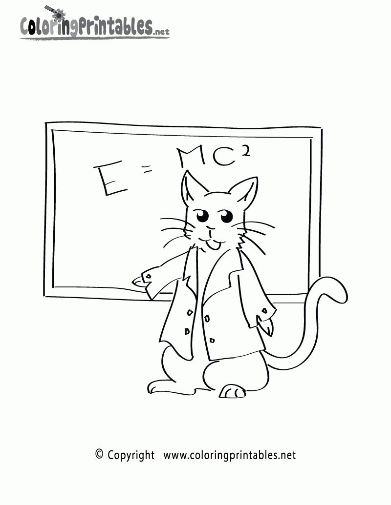 Physics Coloring Page A Free Science Coloring Printable