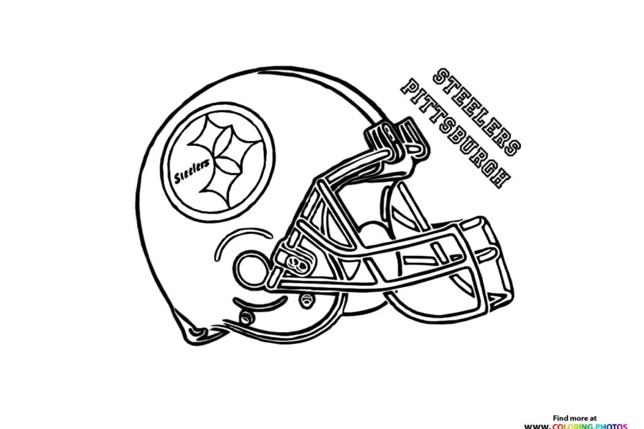 Pittsburgh Steelers NFL Helmet Coloring Pages For Kids