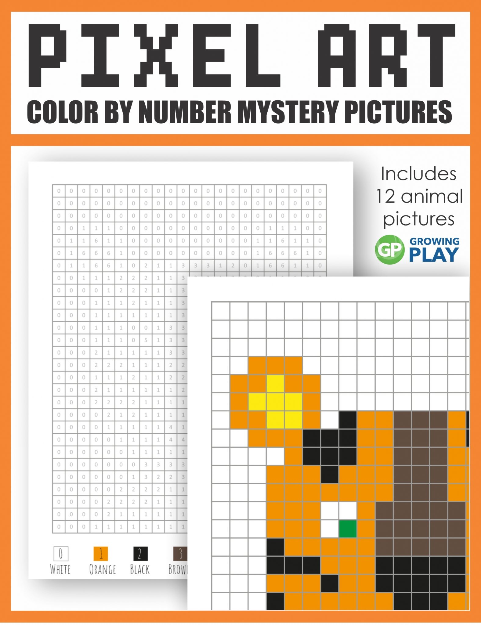 Pixel Art Color By Number Animal Edition