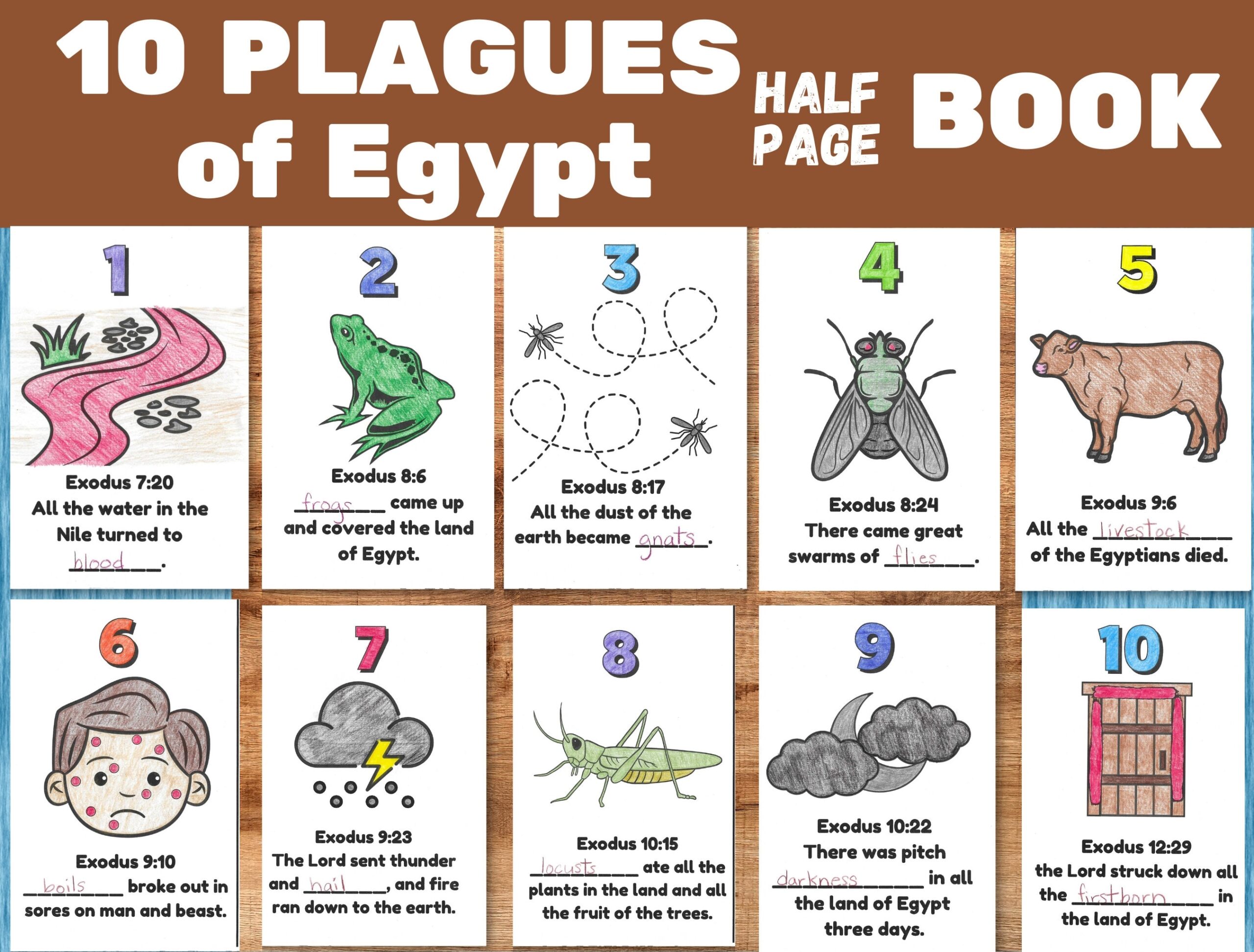Plagues Of Egypt Printable Craft Sunday School Lesson Activity 