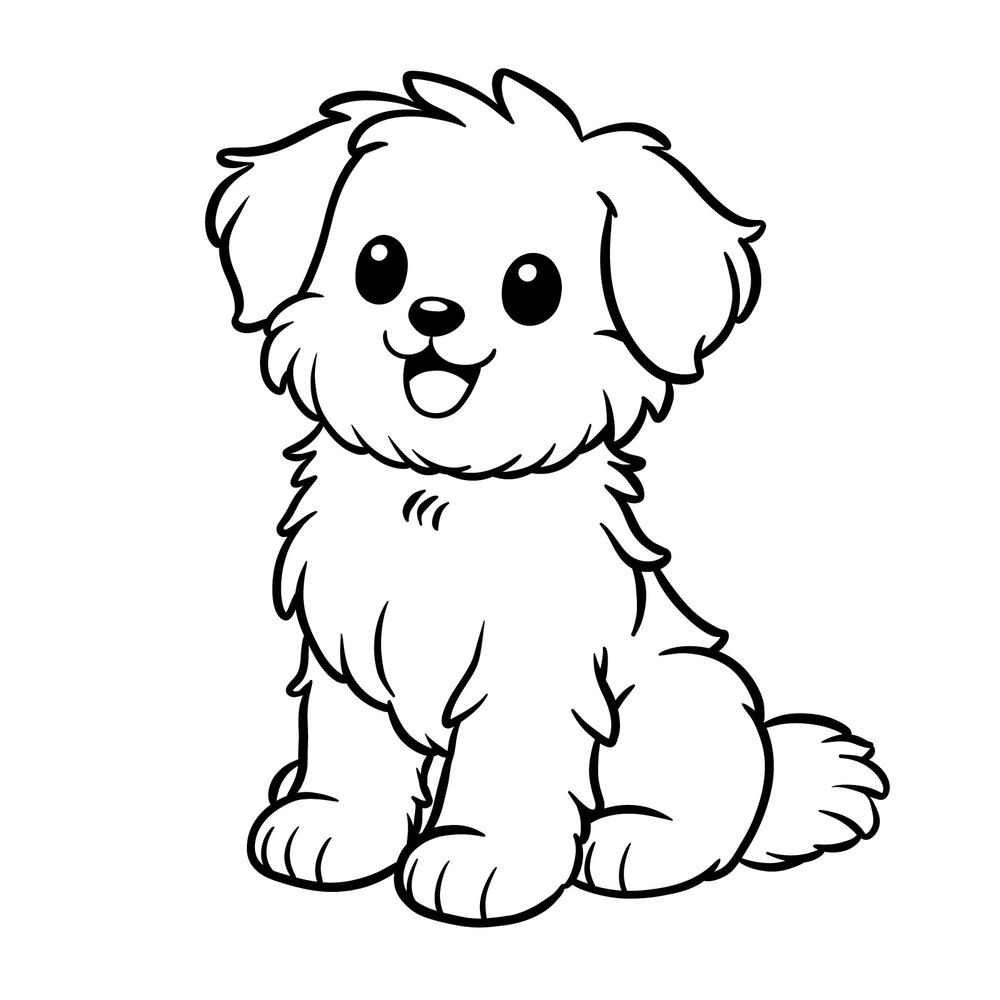 Playful And Easy How To Draw Your Own Fluffy Cartoon Dog