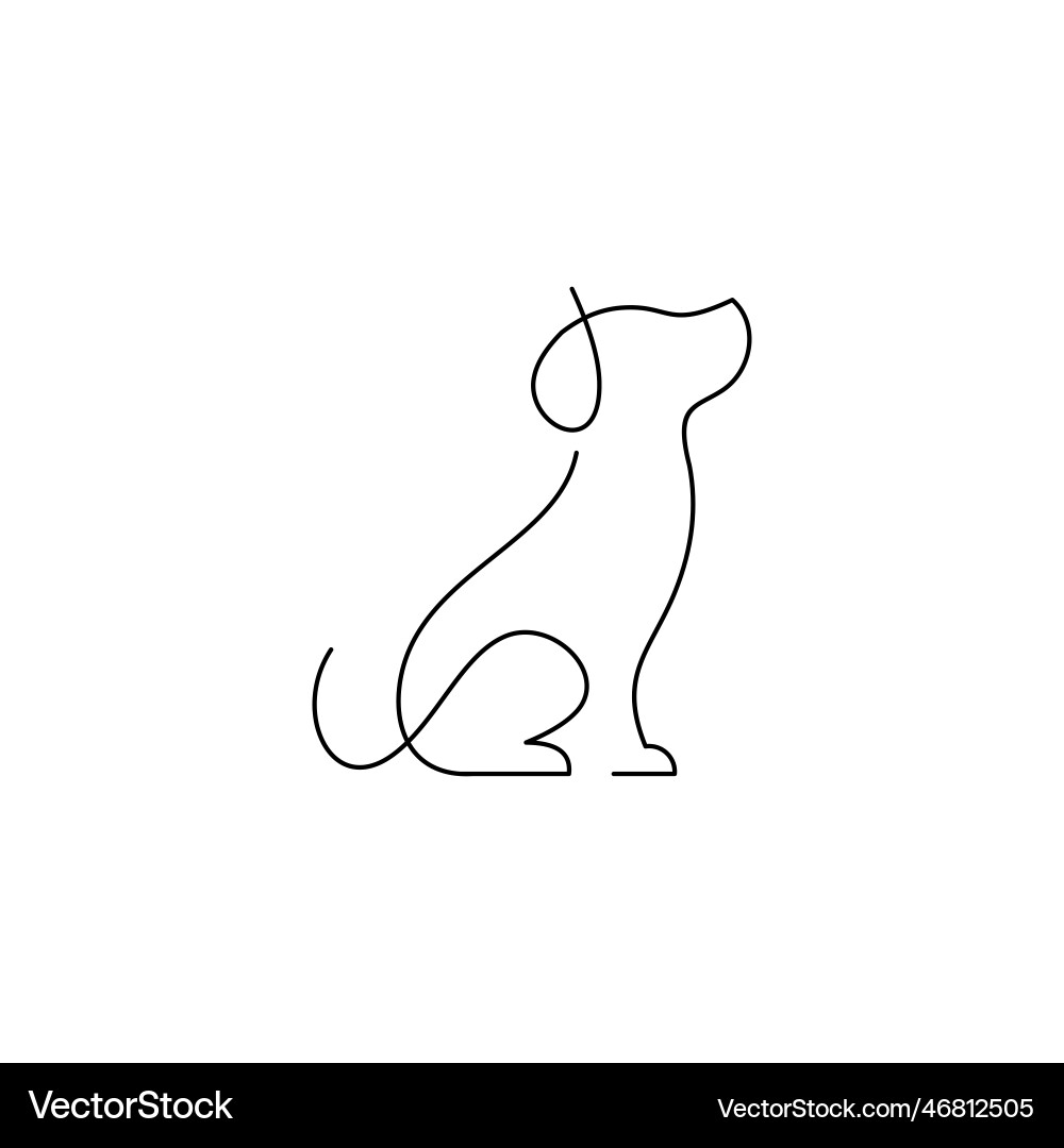 Playful Dachshund Line Art Royalty Free Vector Image