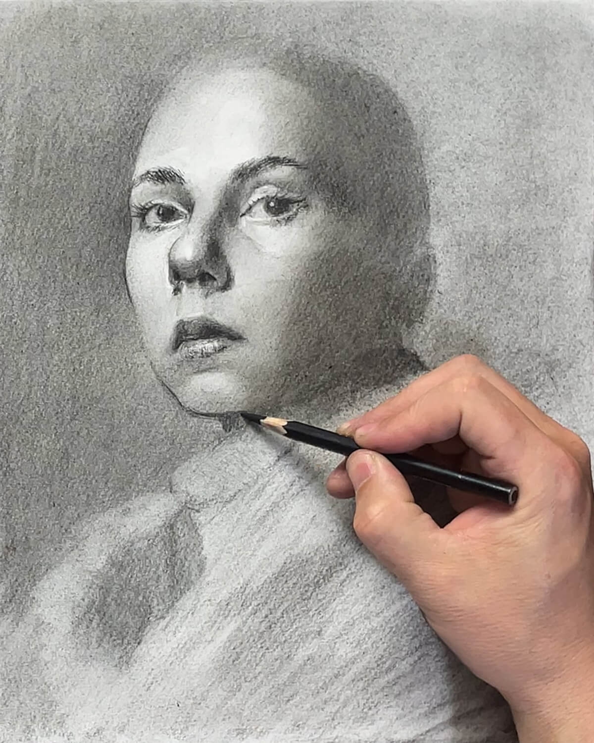 Portrait Drawing Demonstration How To Draw A Woman s Portrait