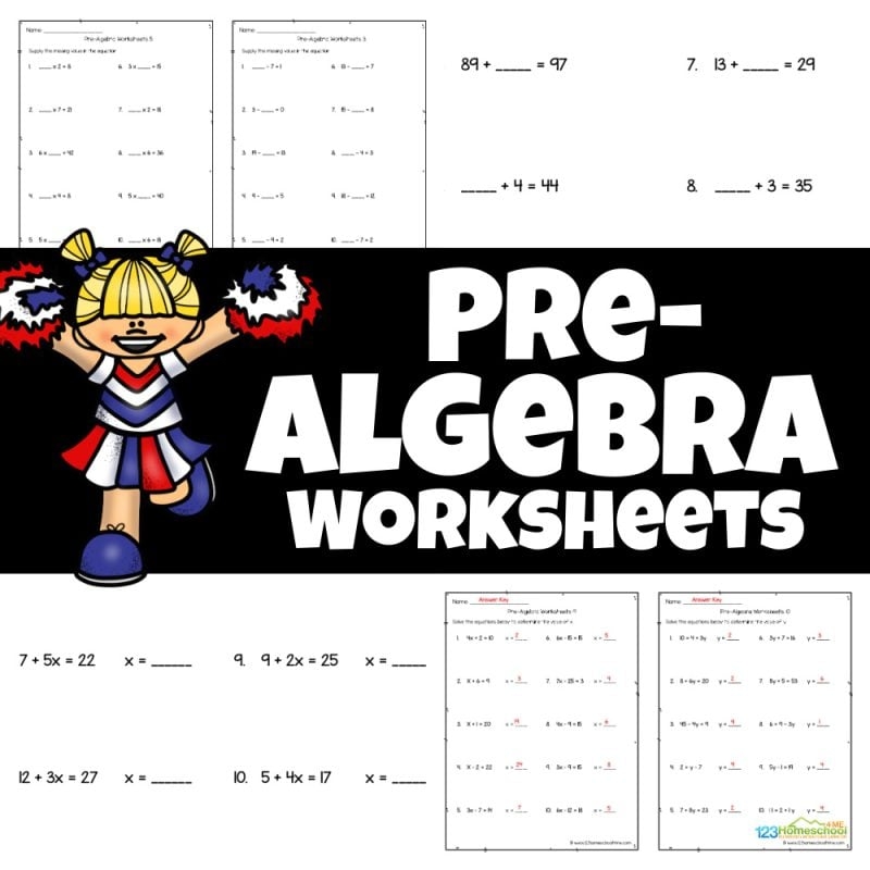 pre algebra math worksheet pdf