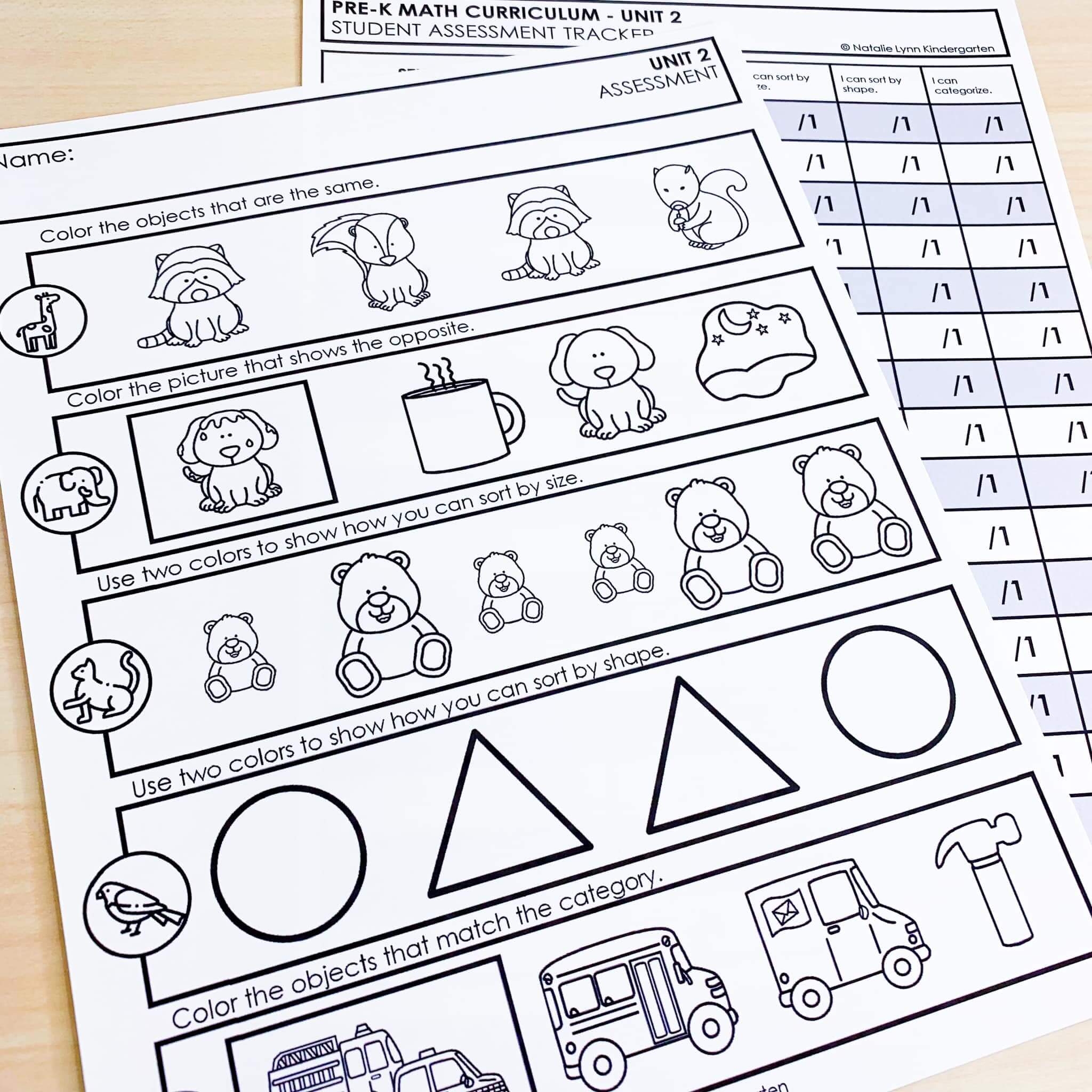 pre-k math worksheets