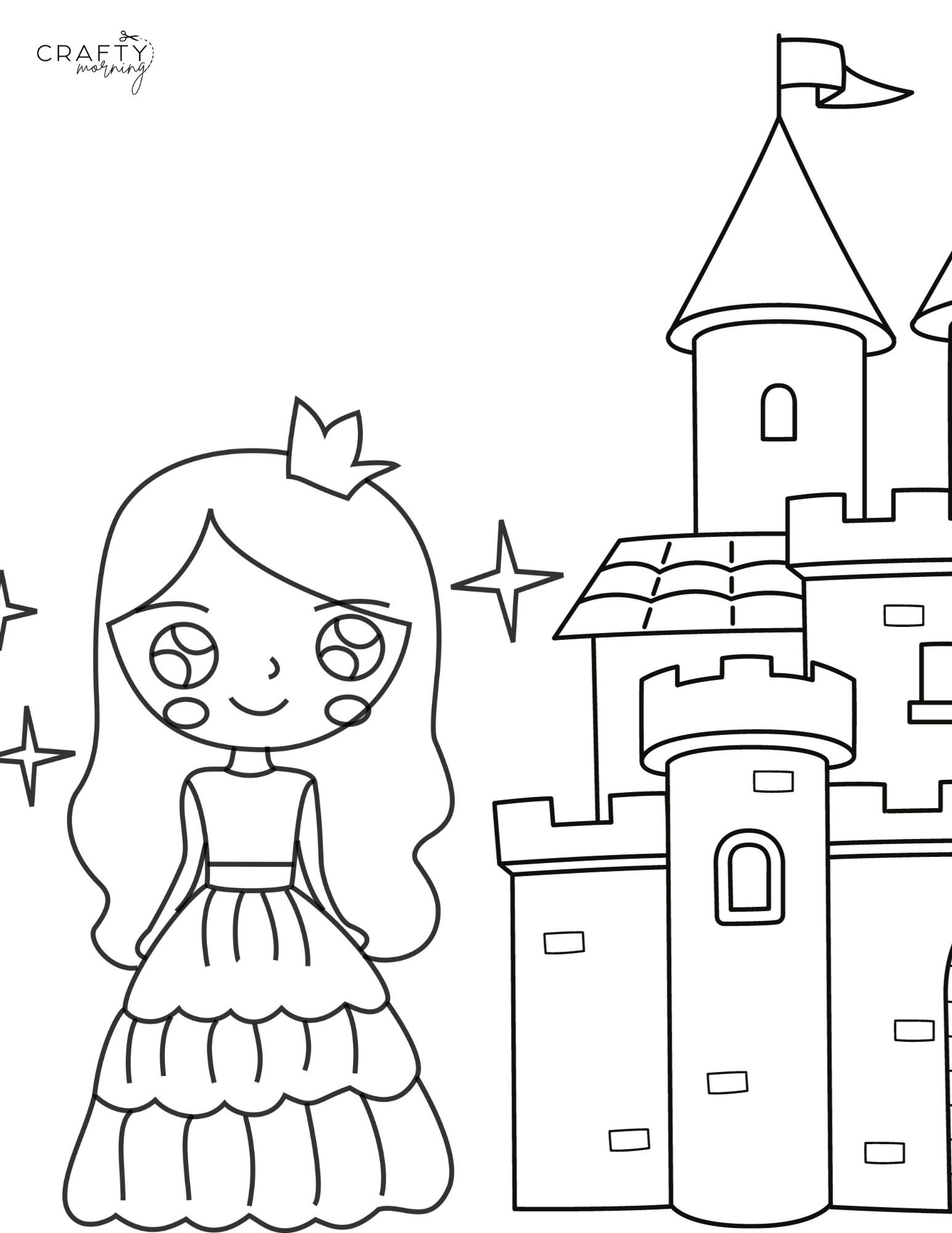 Princess Drawing Step By Step Tutorial Crafty Morning