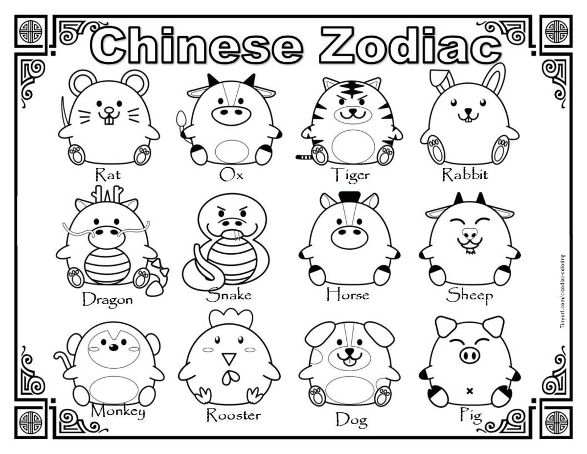zodiac coloring pages printable
