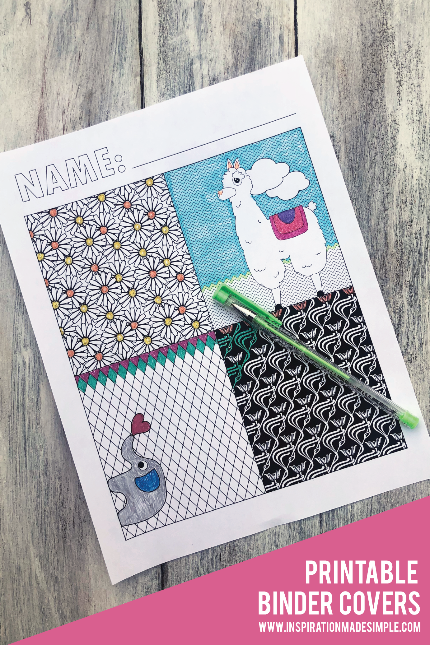Printable Coloring Page Binder Covers Inspiration Made Simple