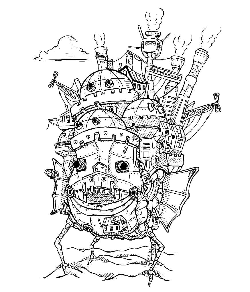 Printable Howl s Moving Castle Coloring Page Download Print Or 