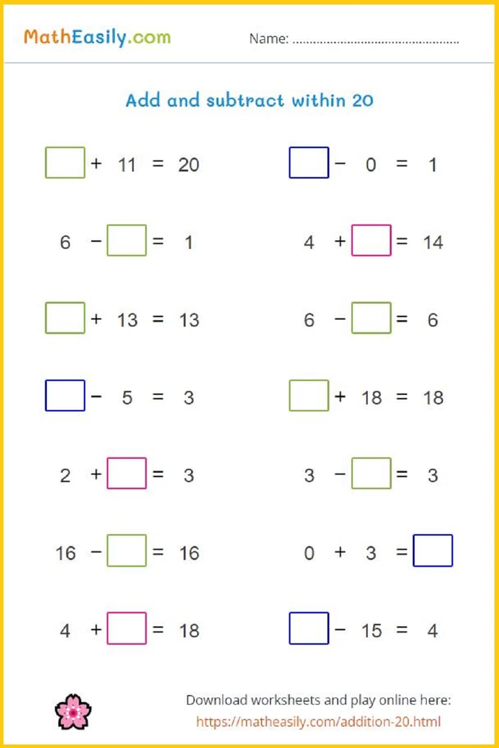 maths for 5 year olds worksheets pdf