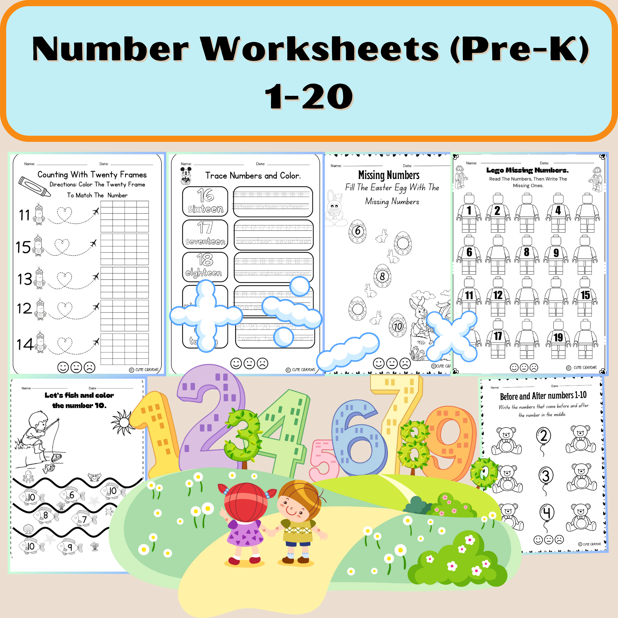 pre k math sheets