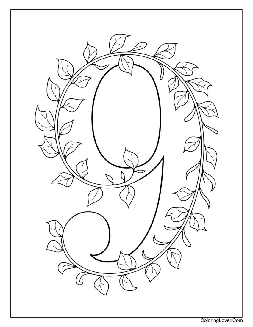 Printable Number Coloring Pages Preschool And Kindergarten 