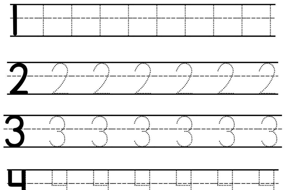 Printable Number Tracing Worksheet 1 10 Pdf L Number Practice