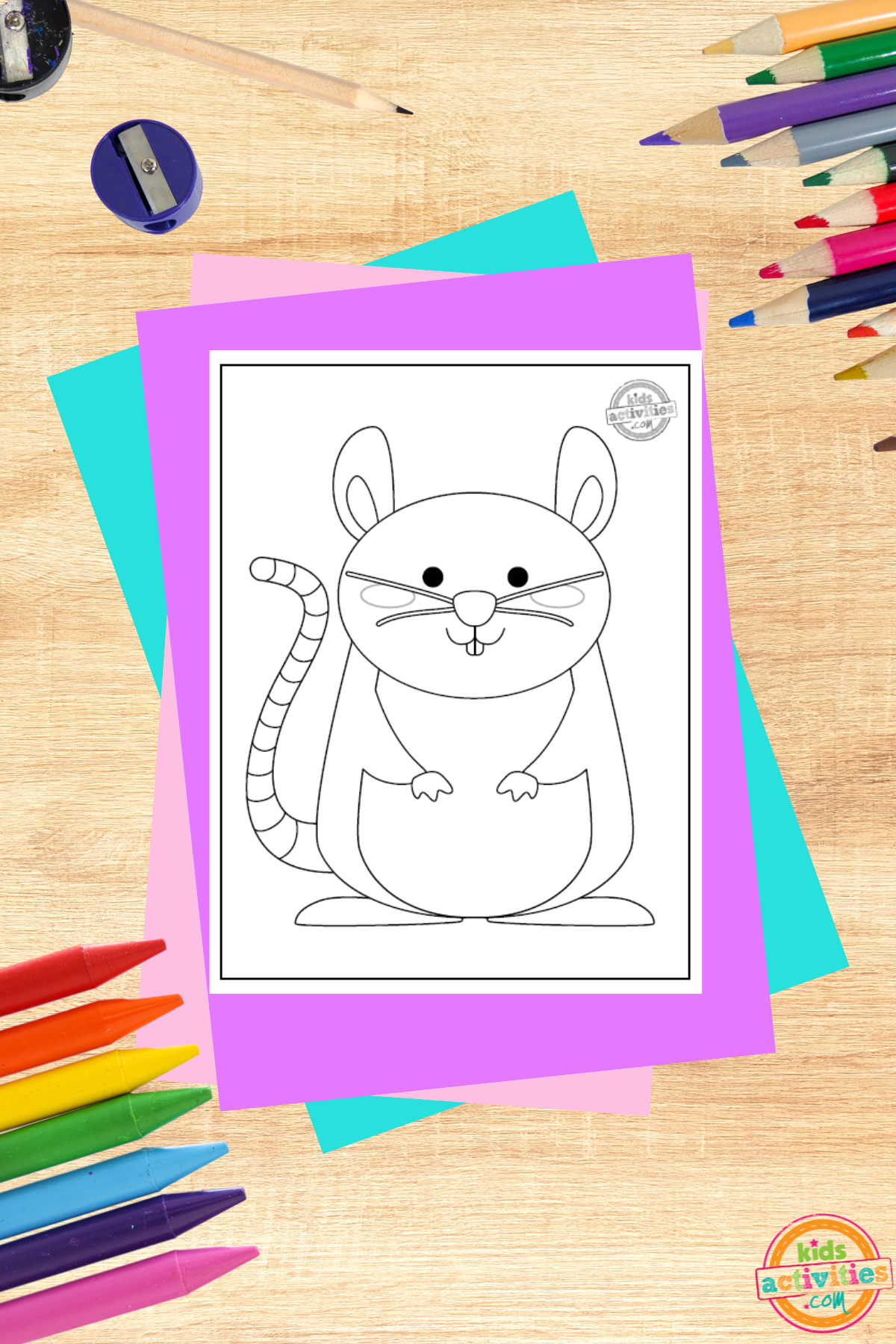 Printable Rat Coloring Page Kids Activities Blog