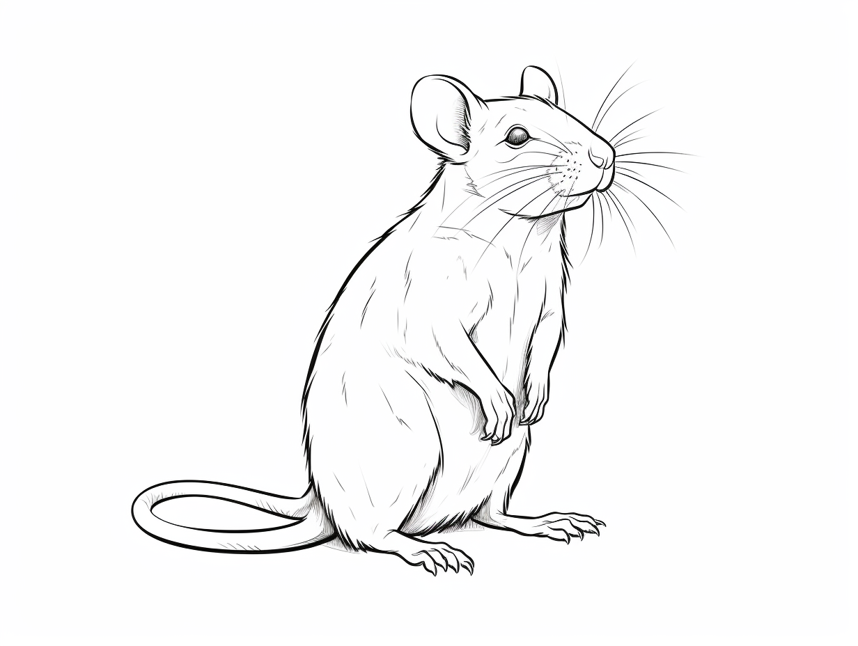 Printable Rat To Color Coloring Page