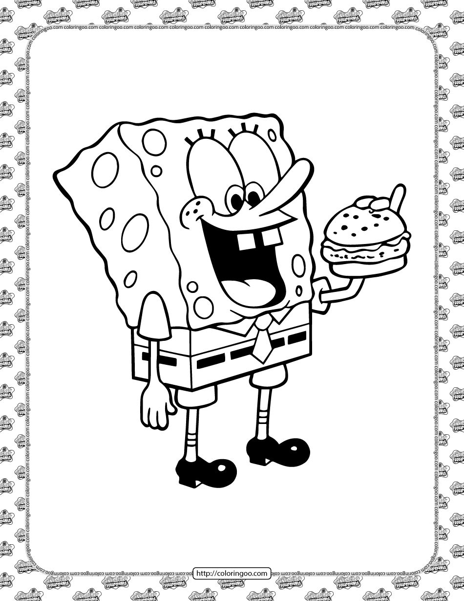 free coloring pages spongebob print