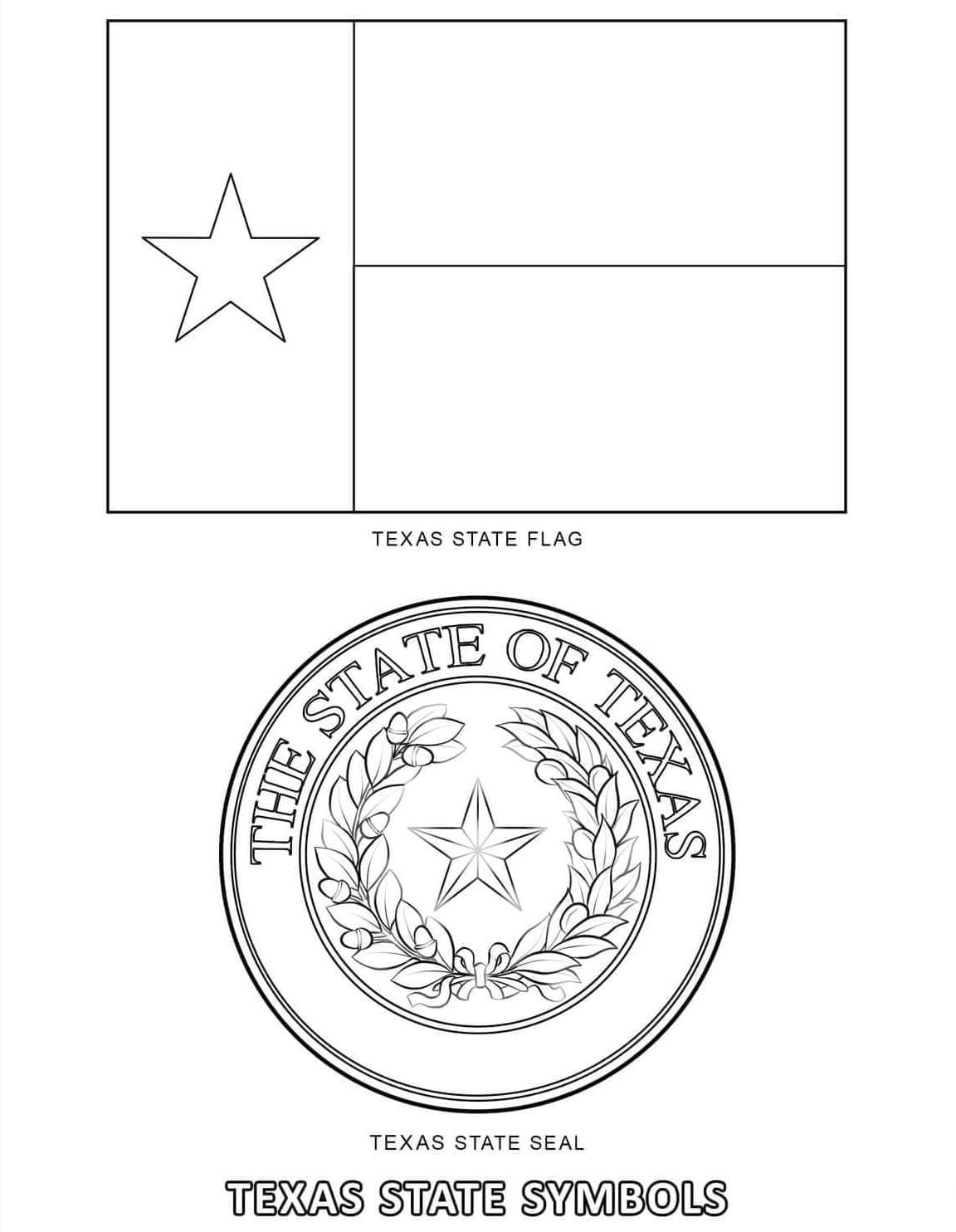 Printable Texas State Symbols Coloring Page Download Print Or Color Online For Free