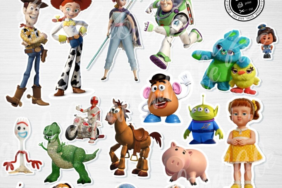 Printable TOY STORY Centerpieces Toy Story Cake Topper Toy Story Toy Story Cupcake Topper Toy Story Party Digital Download Toy Story 4 Etsy