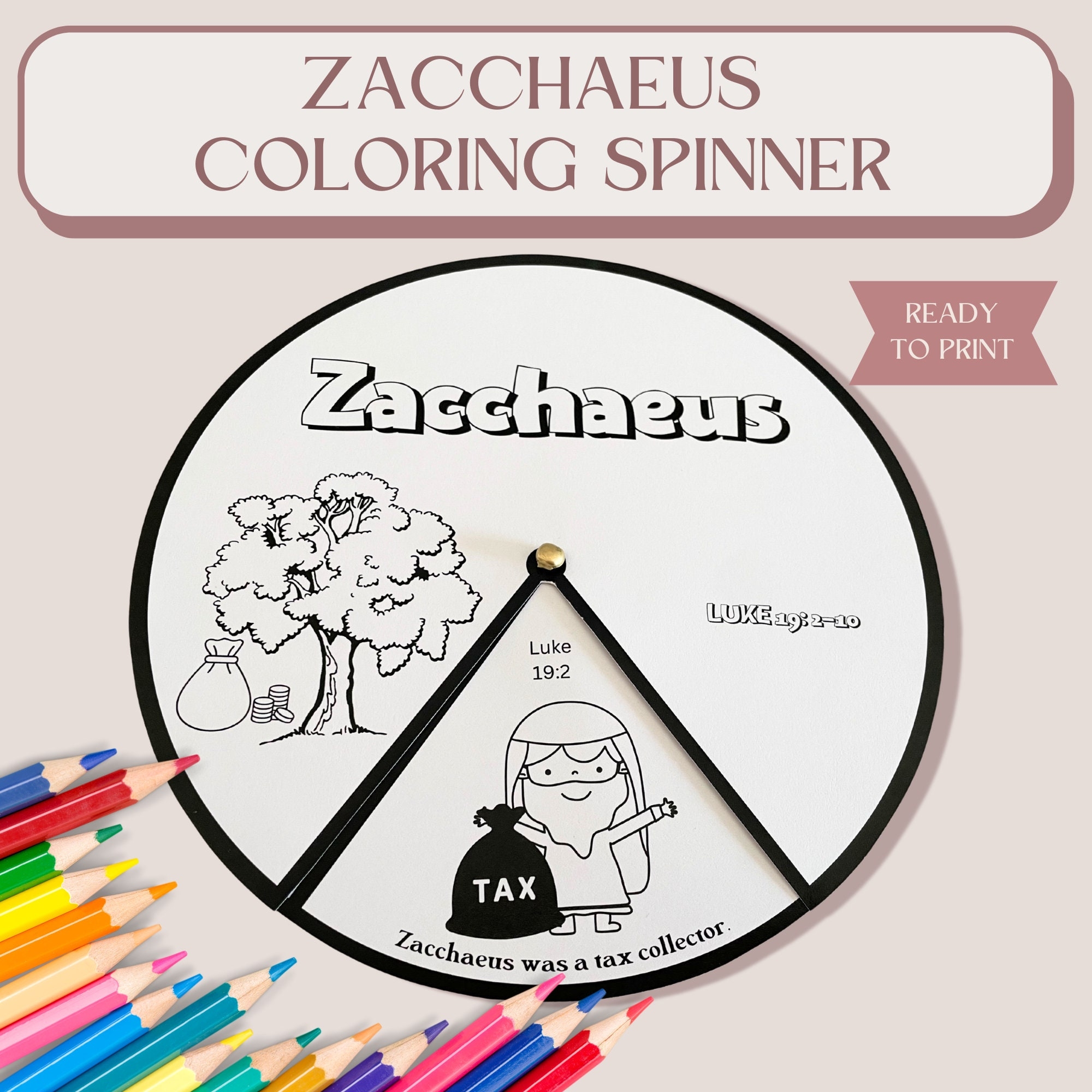 free zacchaeus printables