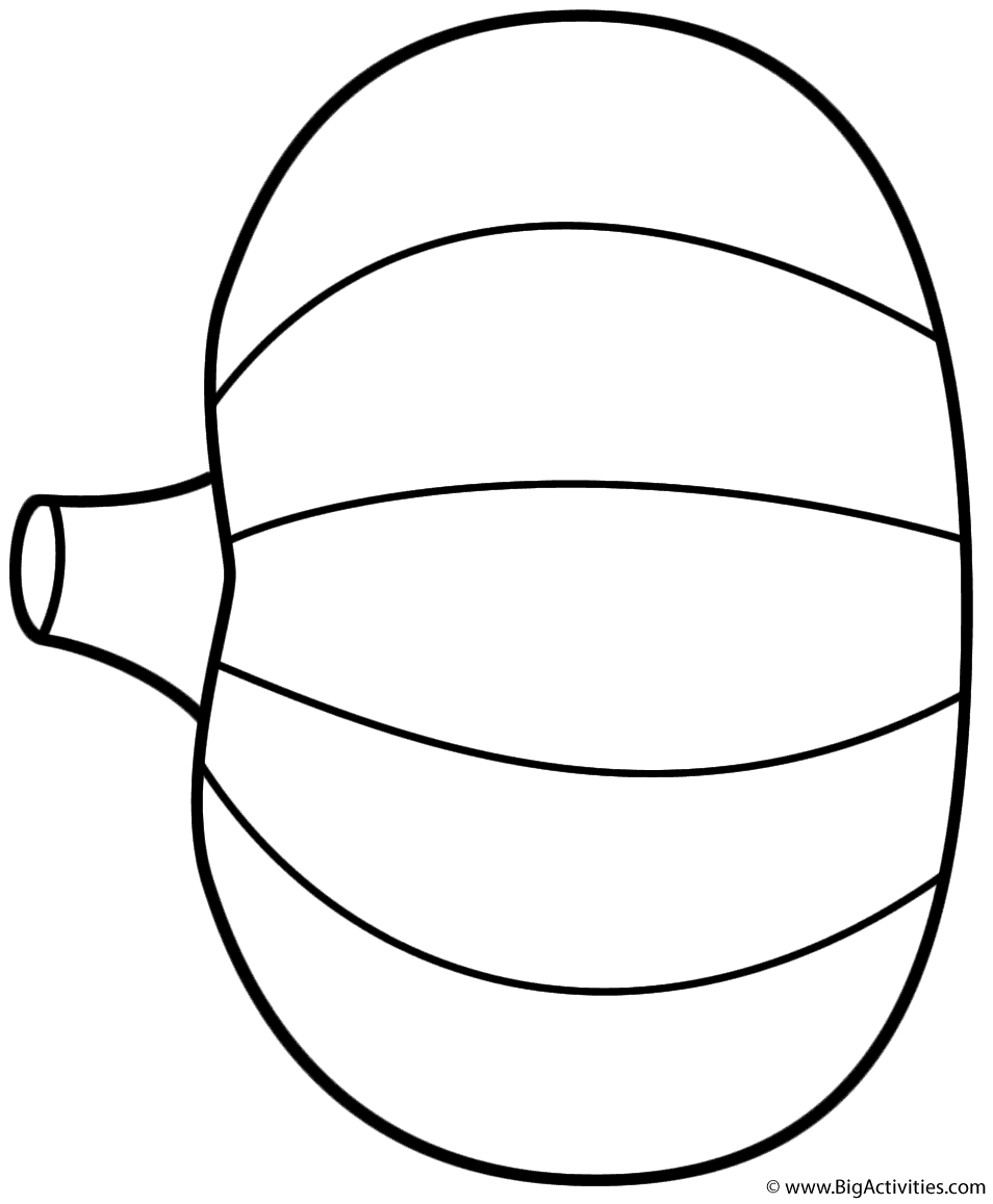 Pumpkin Coloring Page Autumn Fall 