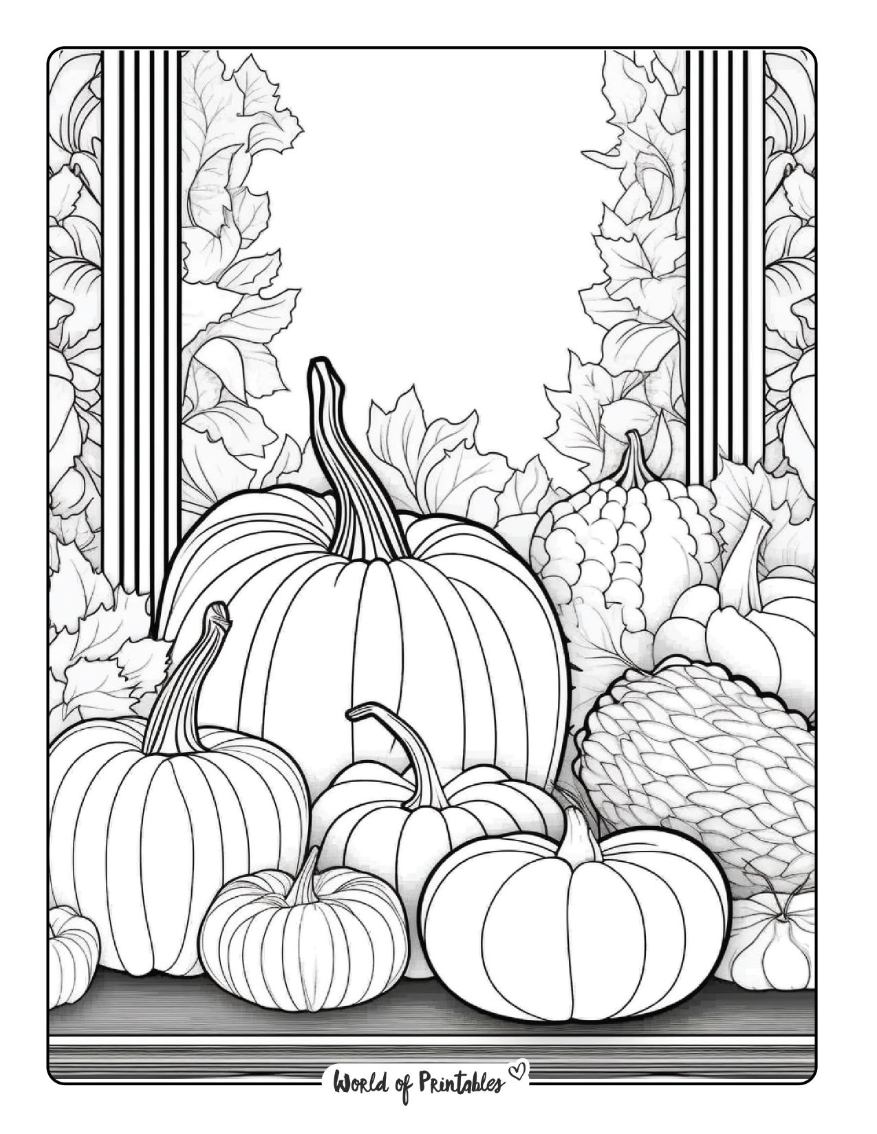 Pumpkin Coloring Pages World Of Printables