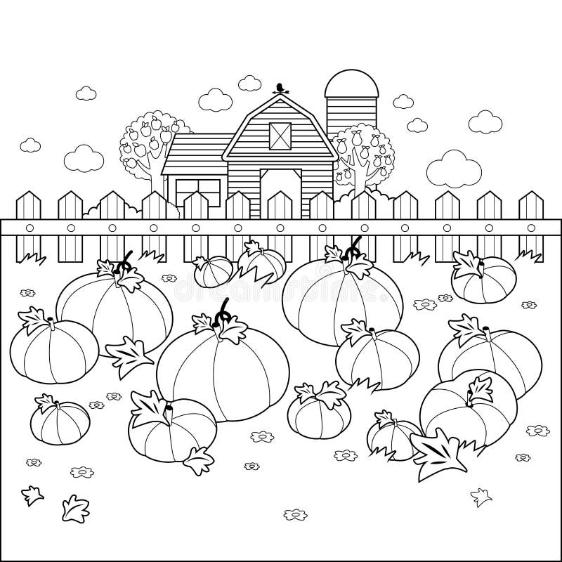 Pumpkin Patch Coloring Page Stock Illustrations 78 Pumpkin Patch Coloring Page Stock Illustrations Vectors U0026 Clipart Dreamstime