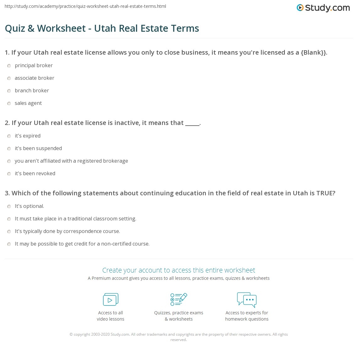 real estate math practice worksheets pdf with answers