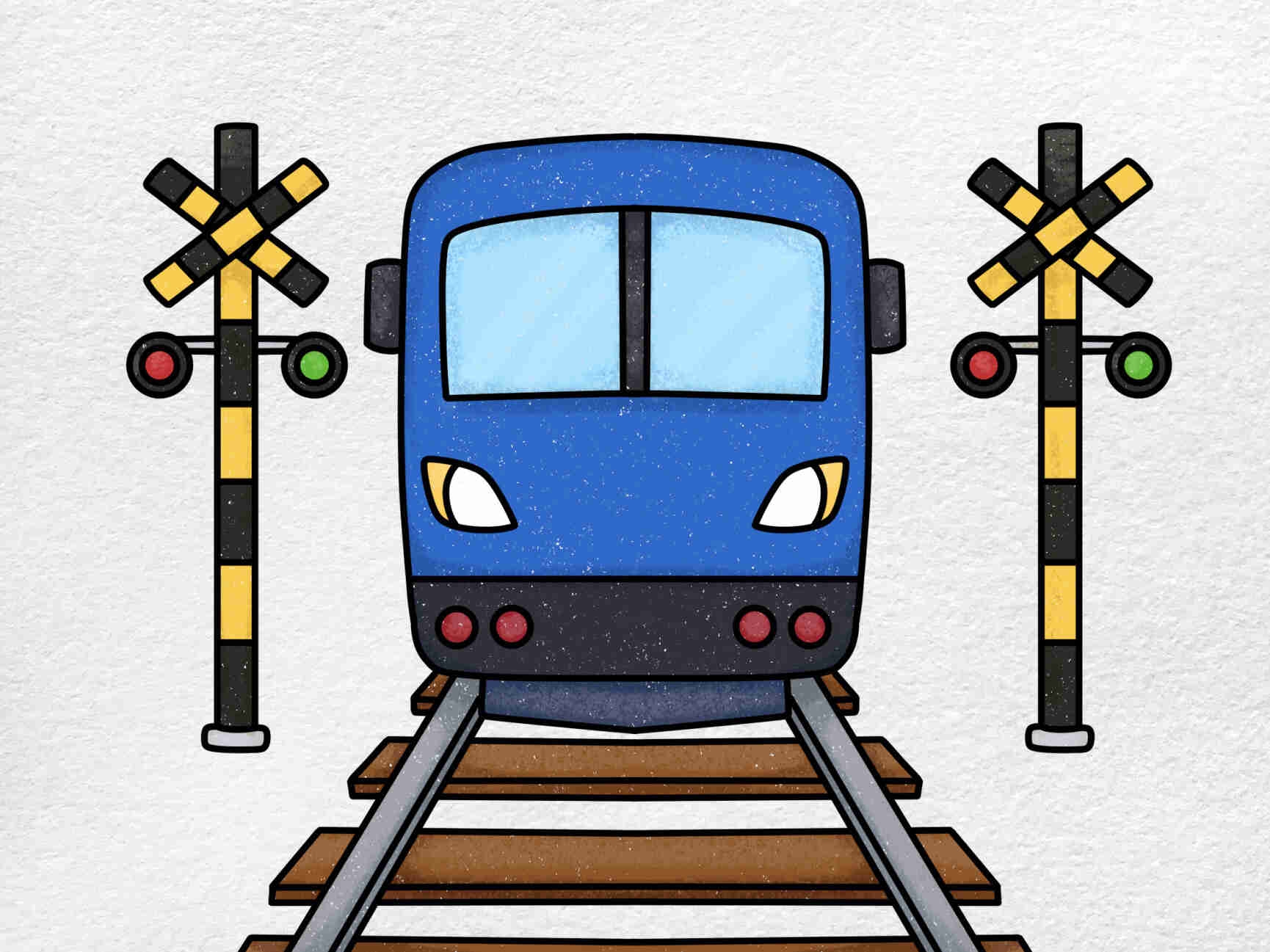 Railroad Drawing easy HelloArtsy