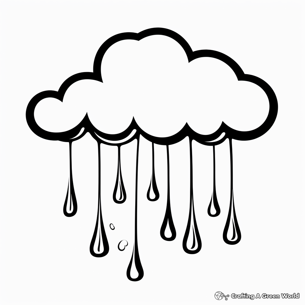 raindrop coloring sheet