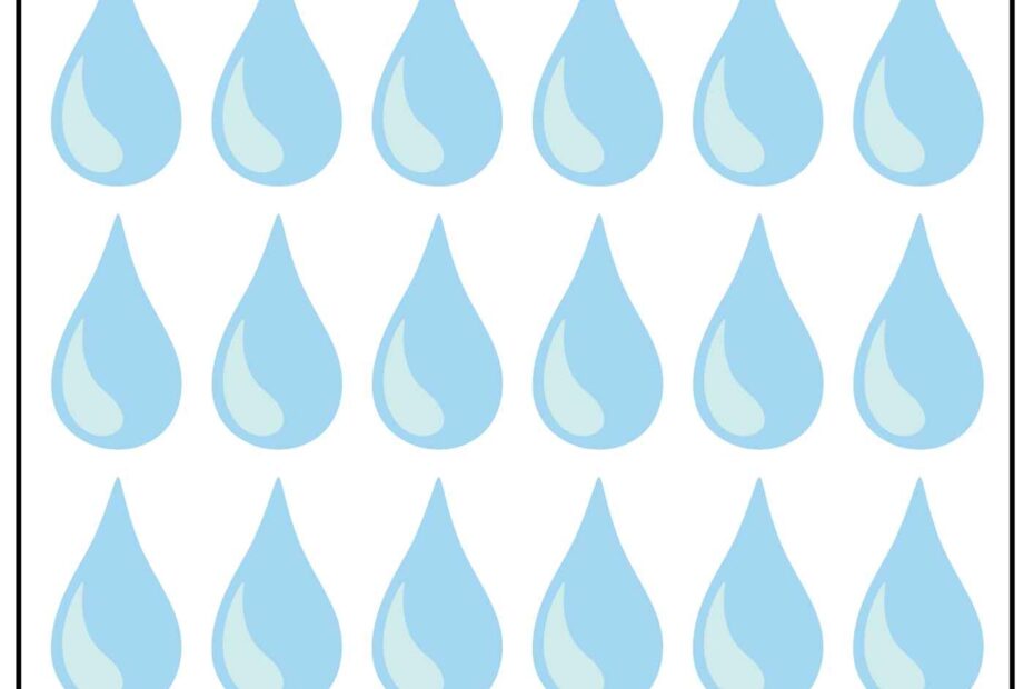 Raindrop Template Printable Activity Shelter Worksheets Library