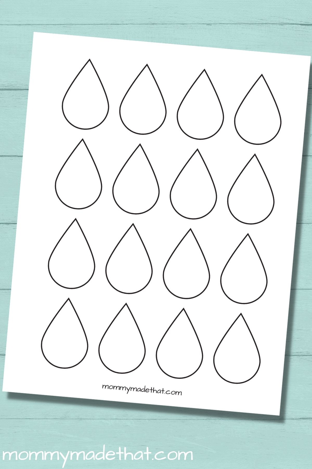 free printable raindrop coloring pages