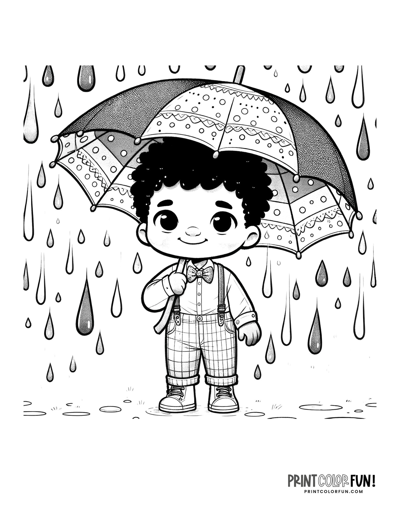 Rainy Day Clipart U0026 Coloring Pages Plus 7 Fun Things To Do In The Rain At PrintColorFun