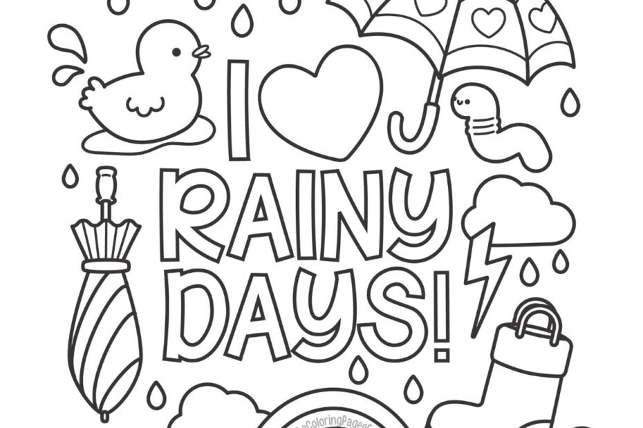 Rainy Day Coloring Pages Free Printable PDFs Cute Coloring