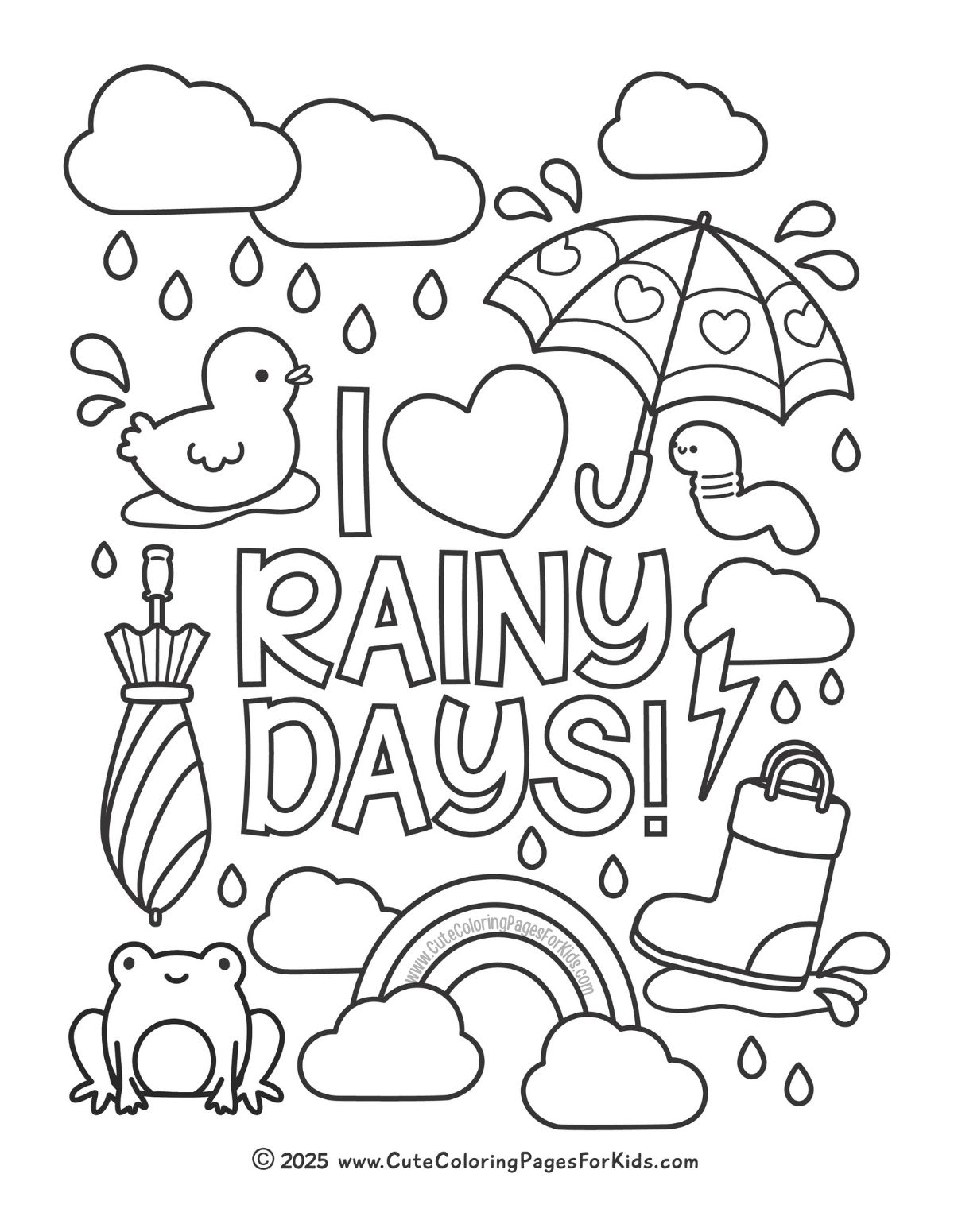 Rainy Day Coloring Pages Free Printable PDFs Cute Coloring 