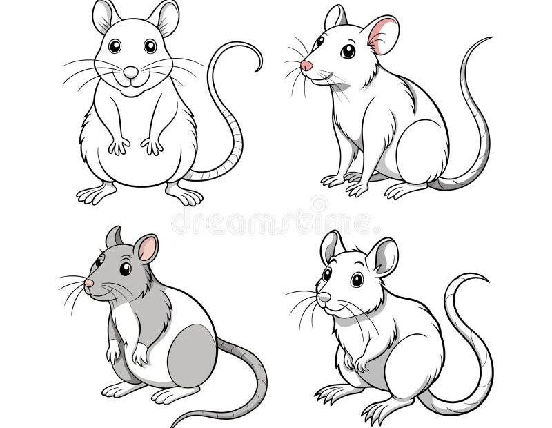 Rat Coloring Page Stock Illustrations 1 154 Rat Coloring Page