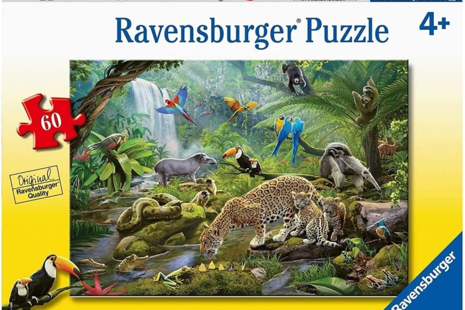 Ravensburger Rainforest Animals 60 Piece Jigsaw Puzzle For Kids
