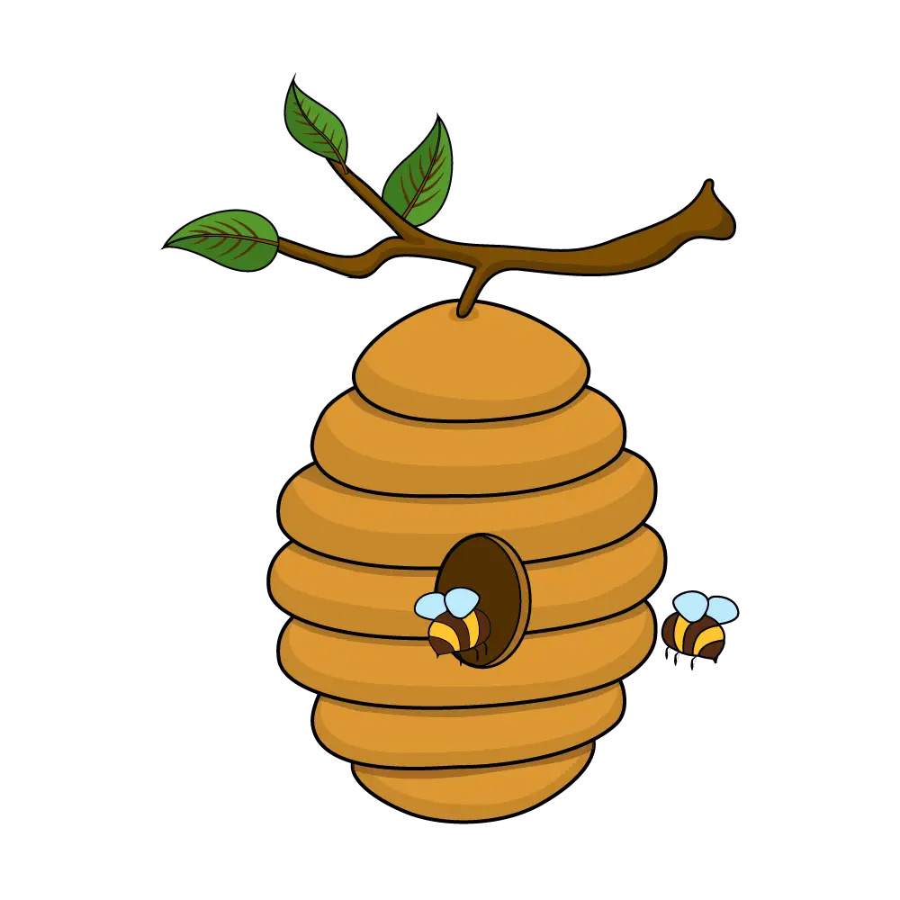 bee hive drawing