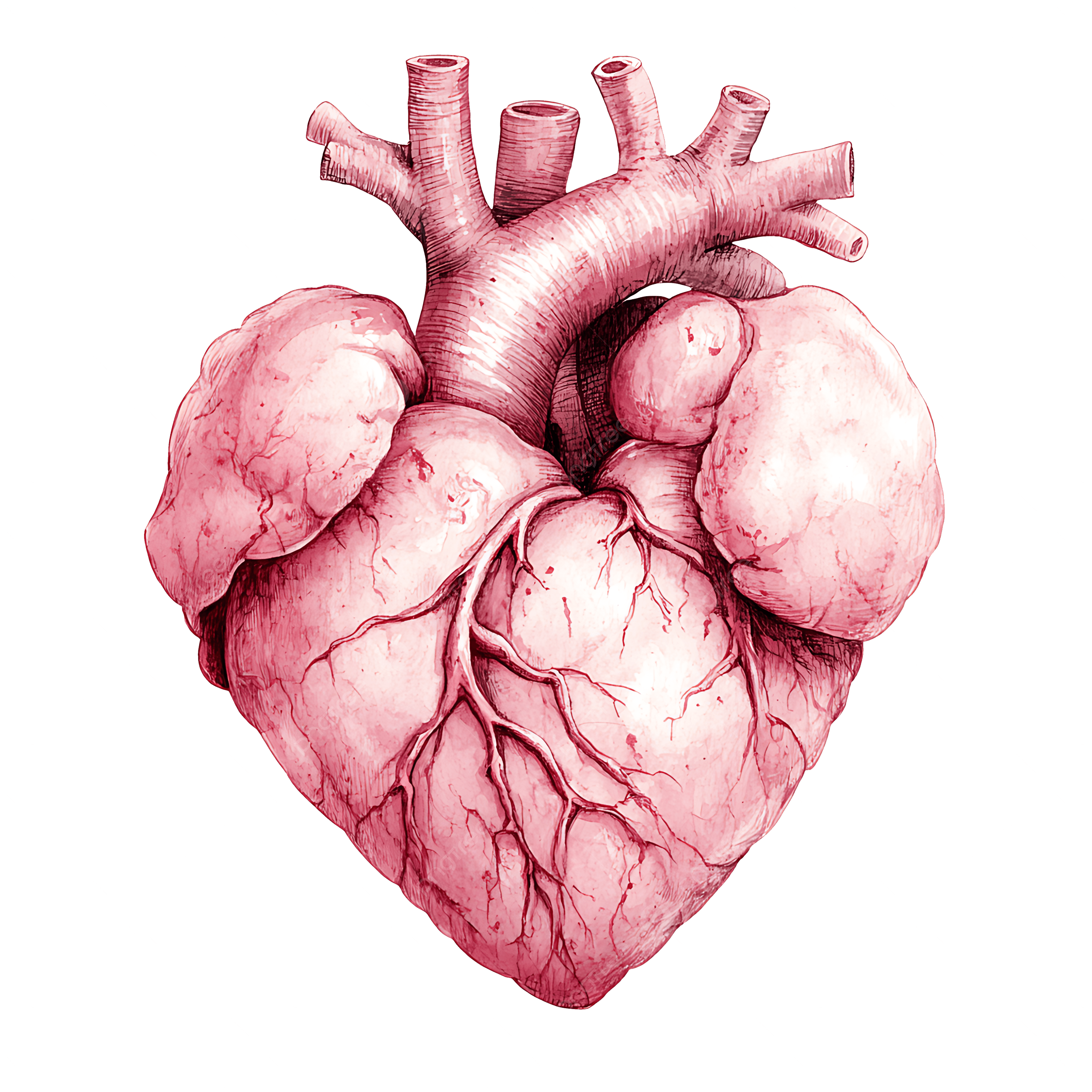 real heart drawing