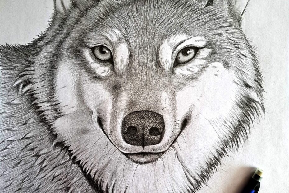 Realistic Wolf Drawing How To Draw A Wolf Head Easily Muus Art