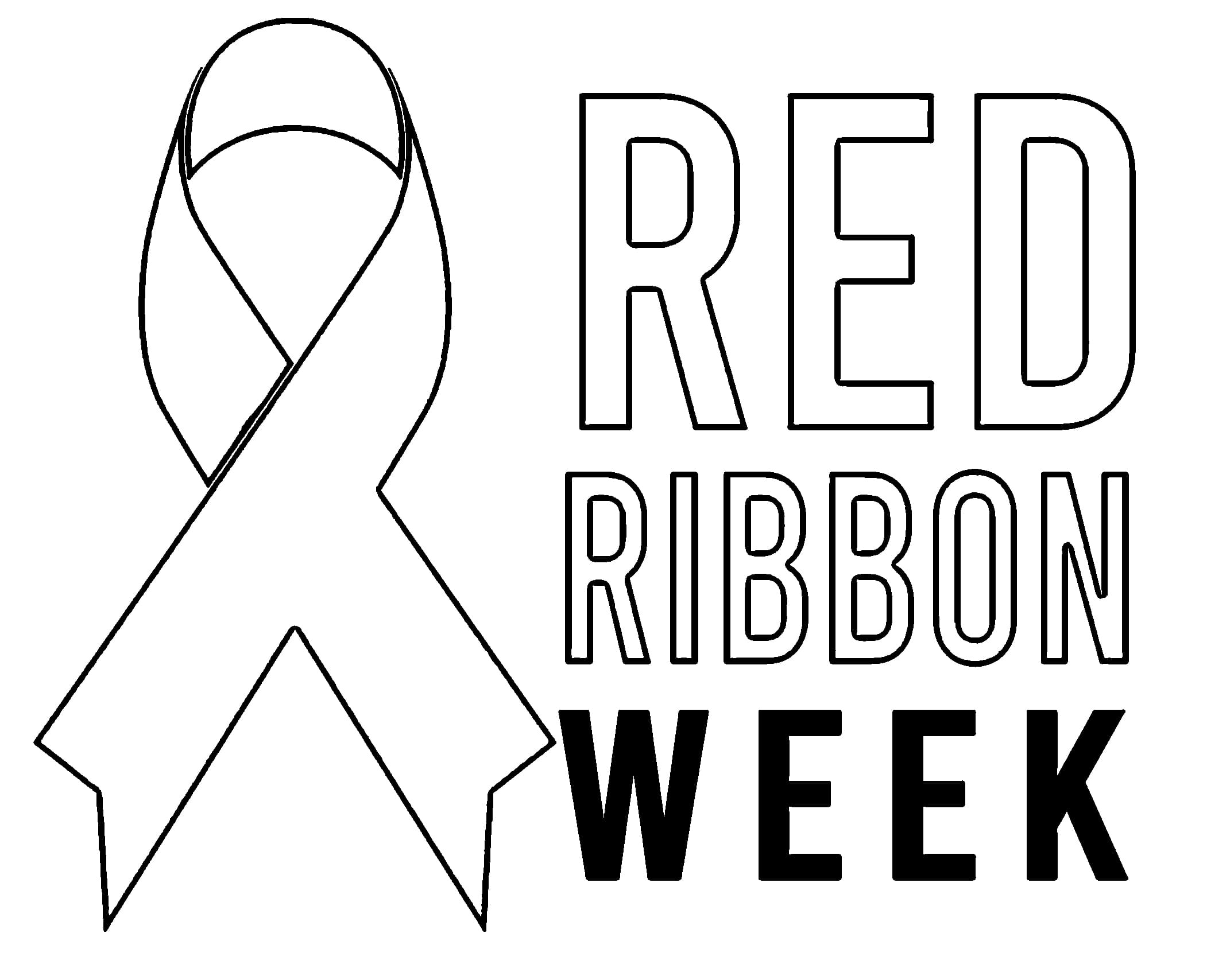 Red Ribbon Week Coloring Pages ColoringLib