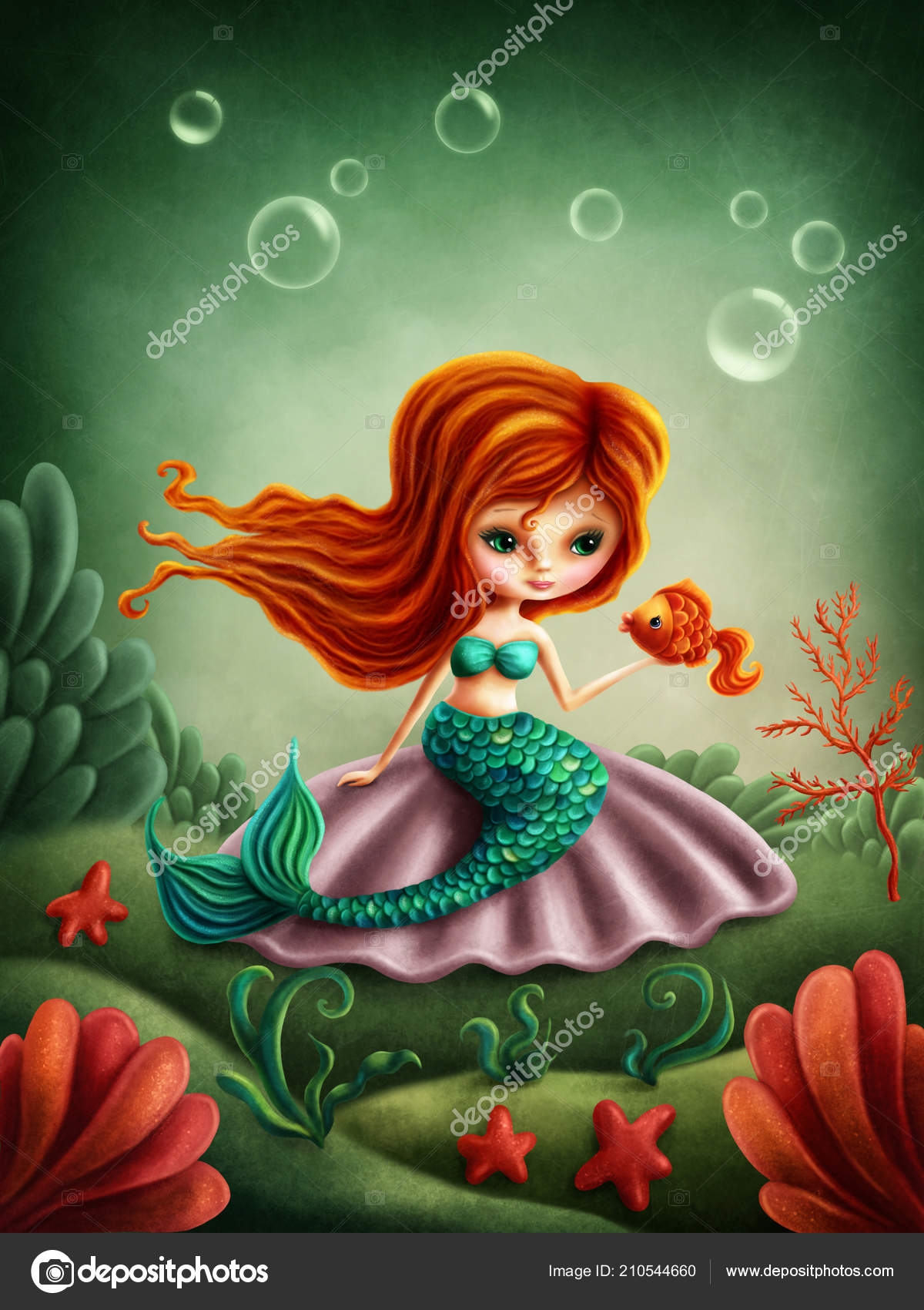 funny girls fish drawing