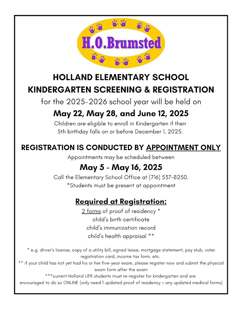 Registration Kindergarten