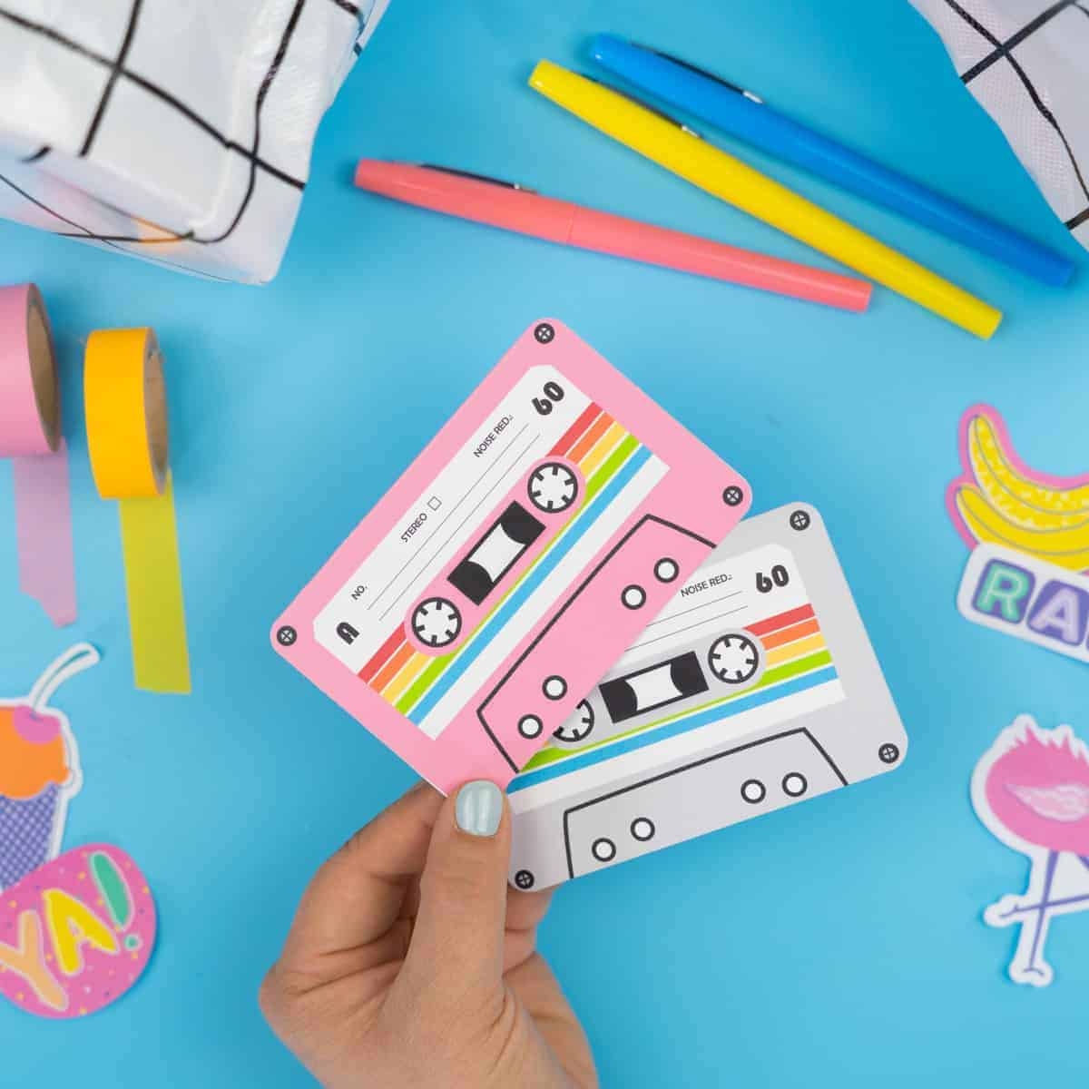 Retro 80s Cassette Tape Free Printable Card Tried U0026 True Creative